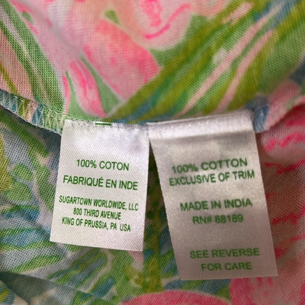 lilly pulitzer mini marlowe dress in lilly of the jungle size large (8-10) NWT - Picture 6 of 7